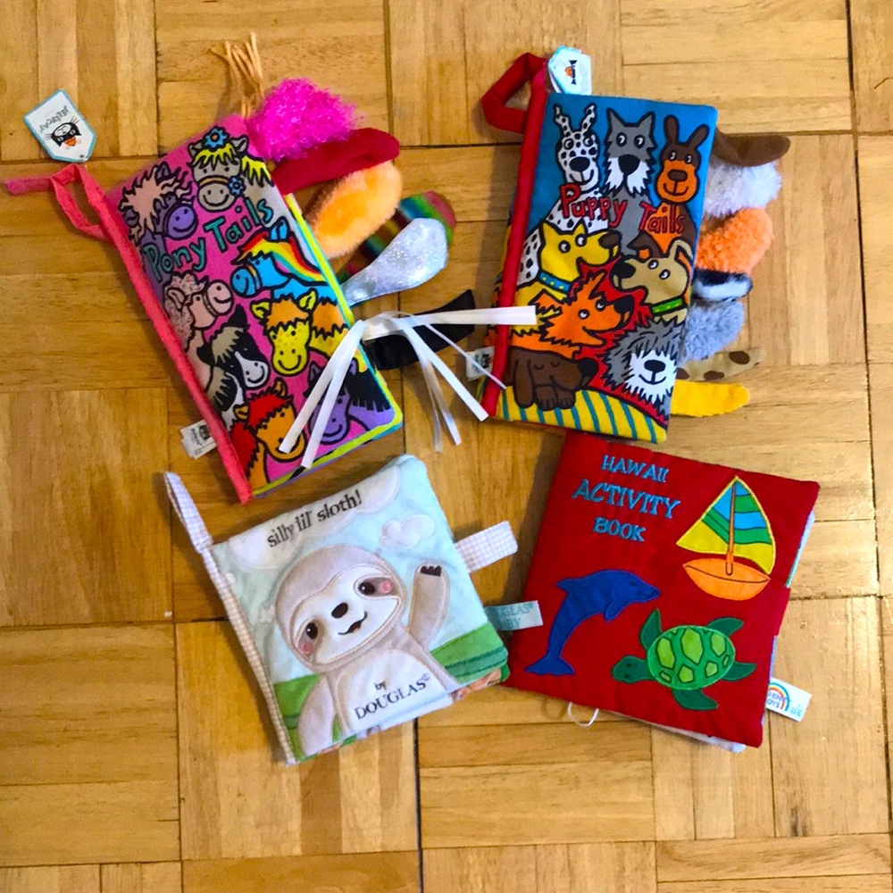 Jelly cat &more soft crinkle fabric books 4 babies